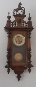 Außergewöhnlicher REGULATOR Wanduhr mit Pferd- Krönung Gründerzeit um 1890 - Bild 1 von 5