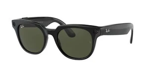 RAY-BAN STORIES RW4005 (FACEBOOK/META) METEOR BLACK FRAME GREEN LENS - Picture 1 of 4