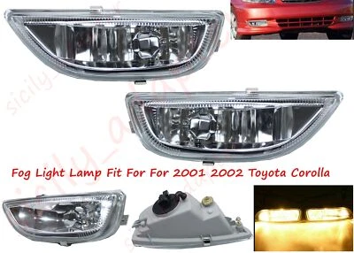 Pair LH+RH Fog Light Lamp Fit For For 2001 2002 Toyota Corolla JDM Driving Lamp - Image 1 of 4