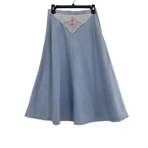 Vintage Handmade blau A Linie Taschentuch Cottagecore Rock Gr. S/M - Bild 1 von 4