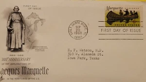 Scott #1356 6c Jacques Marquette FDC & Cachet Ayerst Labs Letter Included - Picture 1 of 2