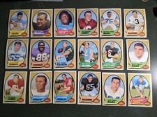 1970 Topps Football Cards You U Pick to Complete Set  #1-130 EX  to NrMt