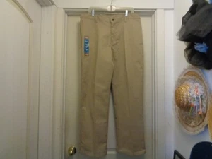 DICKIES NEW W TAGS RELAXED FIT STRAIGHT LEG FLAT FRONT WORK PANTS KAKHI 36 BY 30 - Picture 1 of 6