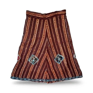 Kathmandu Nepal Embroidered Maxi Skirt Whimsigoth Festival Fairy Boho Size Large - Picture 1 of 10