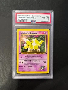 Sabrina's Drowzee 95 - Pokemon WOTC Gym Challenge 1st Edition - PSA 8 - Picture 1 of 2