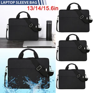 13" 14'' 15.6"Laptop Handbag Sleeve Case Bag Shockproof Waterproof Black - Picture 1 of 10