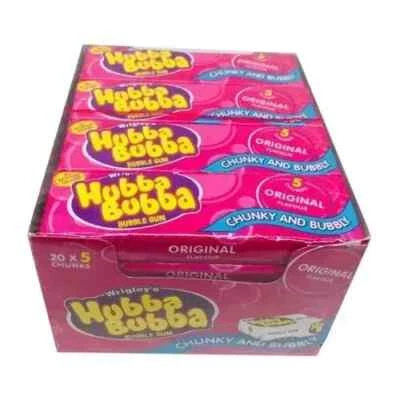 Wrigley's Hubba Bubba Bubble Gum Original Flavour Pack Of 20 X 5 Pcs - Image 1 of 2