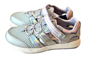 Stride Rite Sneaker Sandal 3 W Made2Play Seaton Green Silver NWT Hook Loop - Picture 1 of 4