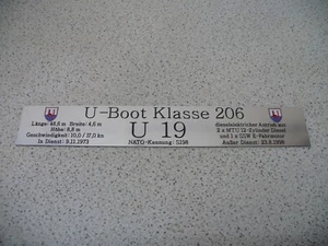 Namensschild für Modellständer mit Daten  -  Klasse 206  U19 - Bild 1 von 5