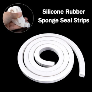 Square Silicone Rubber Sponge Sealing Strip Non-slip Gasket Backer Rod White - Picture 1 of 13
