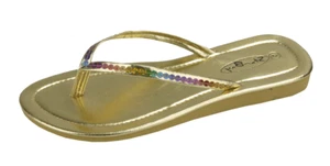 New Starbay Women's Fashion gold multi flat thong Sandals #2509 US size 7 - Picture 1 of 1