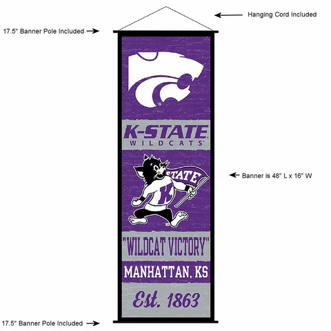 Kansas State University Wildcats Room Banner Poster Art Canvas Cover