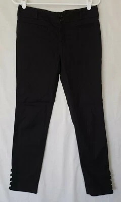 Cartonnier Anthropologie Black Tilda Slim Cropped Pants Ankle Cutout Sz 4  (H4) - Image 1 of 3