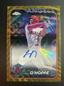 2024 Topps Chrome Update Baseball Logan O’Hoppe Gold Wave Auto /50 #AC-LO - Picture 1 of 2