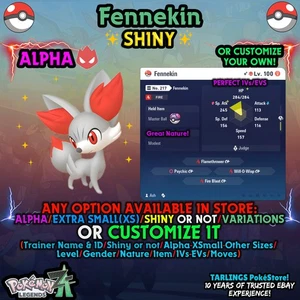 Pokemon Leggende ZA 🐉 Fennekin - SHINY/NON/ALPHAS/XS/BUNDLE ✨ O PERSONALIZZATO ✨ - Foto 1 di 20