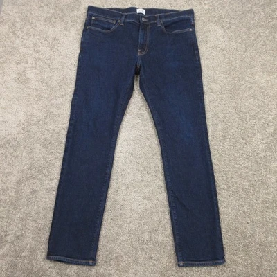 J Crew Jeans Mens 36x32 Blue 484 Slim Straight Kurabo Japanese Fabric Denim Pant - Image 1 of 4