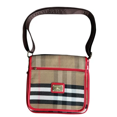 Bolso de mano Burberry vintage con rayas rojas y blancas  Foto 1 de 4