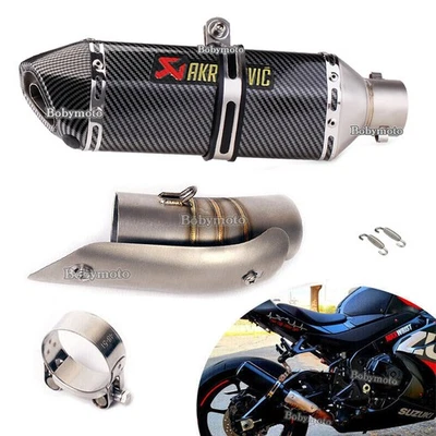 Exhaust Muffler Tips Mid Link Pipe System Fits For Suzuki GSXR1000 2012-2024 - Image 1 of 4