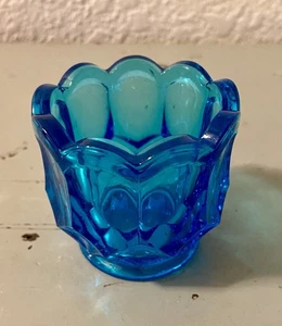Vintage MCM LE Smith Glas Lebendig Blau Zahnstocher Halter Neuwertig - Bild 1 von 5