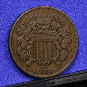 1868 Two Cent Piece - VF (#59041-L) - Picture 1 of 8