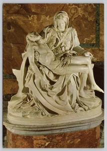 Continental Postcard Rome Italy Sculpture La Pieta - Picture 1 of 2