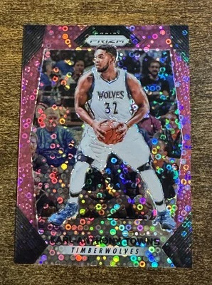 2017-18 Panini Prizm Karl Anthony Towns Fast Break Pink Disco Prizm /50 SSP - Image 1 of 2