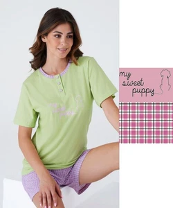Pigiama donna a manica corta in cotone Karelpiu' KC8098 - Picture 1 of 1