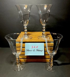Imperial Candlewick Clear Set Of 4 Water Goblets 7 3/8” MCM EUC Plus Bonus! - Picture 1 of 11