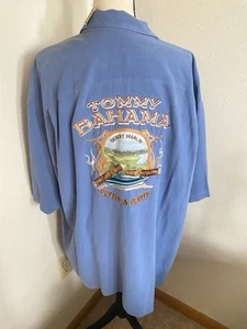 NWT 100% Silk Tommy Bahama Blue Marlin Cigar Shirt Limited Edition!! Men’s XXL - Picture 1 of 6