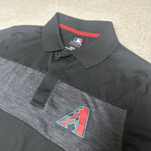 Arizona Diamondbacks Short Sleeve Polo Shirt Men's Size Small Black MLB Genuine - Picture 1 of 6