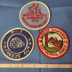 Lot of 1973 1974 Freeze Out Hearst Hassle Embroidered Patches Patch Scouts - Picture 1 of 8