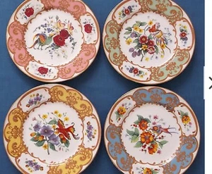 SEVRES Porcelain Plates x3 Pink Green & Blue/NWOT/21cm.8”/reproduced+paint Japan - Picture 1 of 8