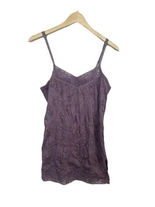 NOW Vintage Purple Camisole Singlet SIZE 12 AU/8 US 1990s 2000s Lace K-mart - Picture 1 of 7