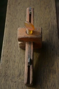 RETRO -KUTRITE Sheffield England Double marking gauge. Brass-Wood Vintage-USED - Picture 1 of 1