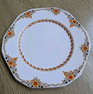 Vintage Meakin hexagonal side plates 6 3/4" beautiful colours superb condition - Picture 1 of 10