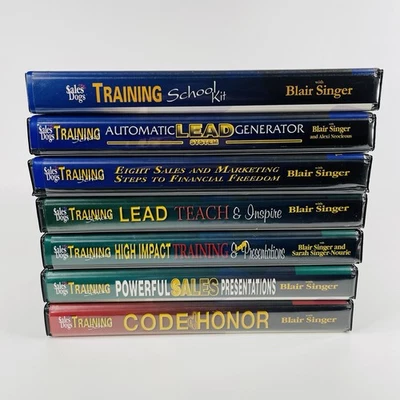 Set of 7 Sales Dogs Training School Programs w/ Blair Singer CDs, DVDs & Books - Image 1 of 4
