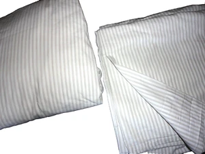 TOMMY BAHAMA PALOMA BEACH STRIPE GRAY & TAN (2P)  KING FLAT & FITTED SHEET SET - Picture 1 of 6