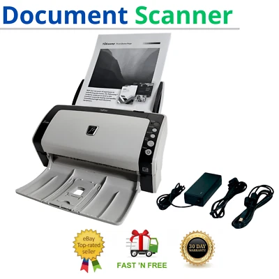 Duplex Pass-Through Dokument Farbe High Speed USB Scanner W / Bündel Getestet - Bild 1 von 4