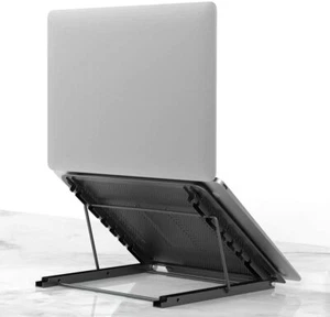 Adjustable Laptop Stand For Desk & Table - Portable Folding Aluminum Stand - Picture 1 of 9