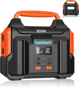 Portable Power Station 300W 257wh Lithium Battery,Power Bank with AC Outlet - Picture 1 of 8