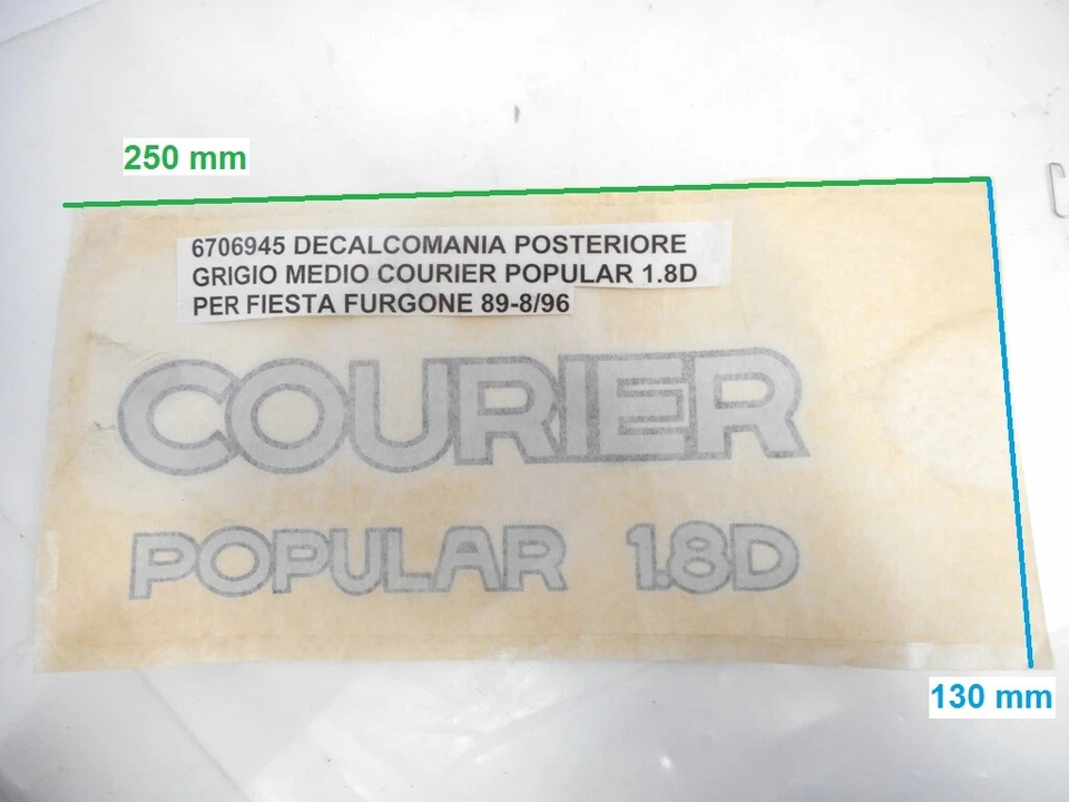 Decalcomania o scritta adesiva portellone posteriore Ford Courier 1800 diesel  Foto 1 de 1