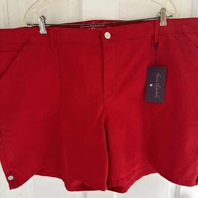 Pantalones Cortos Gloria Vanderbilt Mujer Plus 26W Rojo Nube Tiro Alto Denim Nuevos con Etiquetas Clásicos Foto 1 de 4