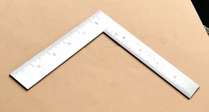 Brown & Sharpe Mfg. Co. No. 547 6 x 5 Inch Thin Steel Square. Made in the USA. - Picture 1 of 10