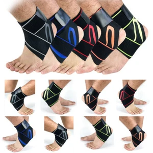 Men Ankle Support Foot Elastic Brace Sport Basketball Running Protective Gear - Picture 1 of 12