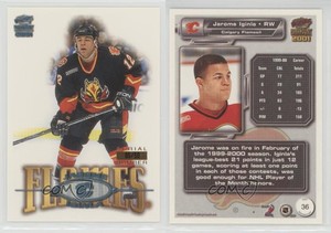 2000-01 Pacific Paramount Ice Blue /50 Jarome Iginla #36 HOF