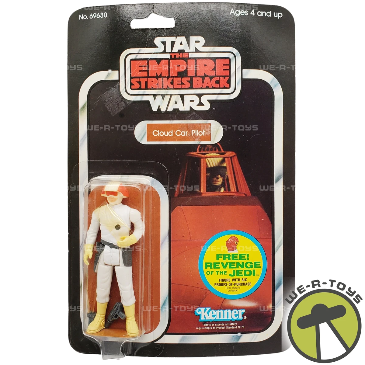 Star Wars ESB Cloud Car Pilot Action Figure 48 Back 1982 Kenner