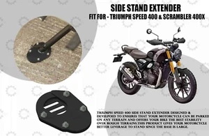 Ajuste para Triumph Speed "400 y Scrambler 400x Side Stand Extender Negro" - Imagen 1 de 7