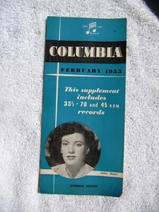Feb 1953 British COLUMBIA Supplement JULIE DAWN Record Overseas CATALOG LP 45 78 - Picture 1 of 3