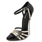 Damen High Heels 16 cm Knöchelriemen Schuhe Party Sandalen Stiletto Absatz Schuhe Pumps
