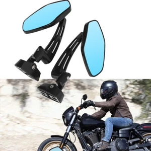 2PCS 3/4" 7/8" Motorcycle Motorbike Rear View Side Mirrors Black fits for Honda - Picture 1 of 12